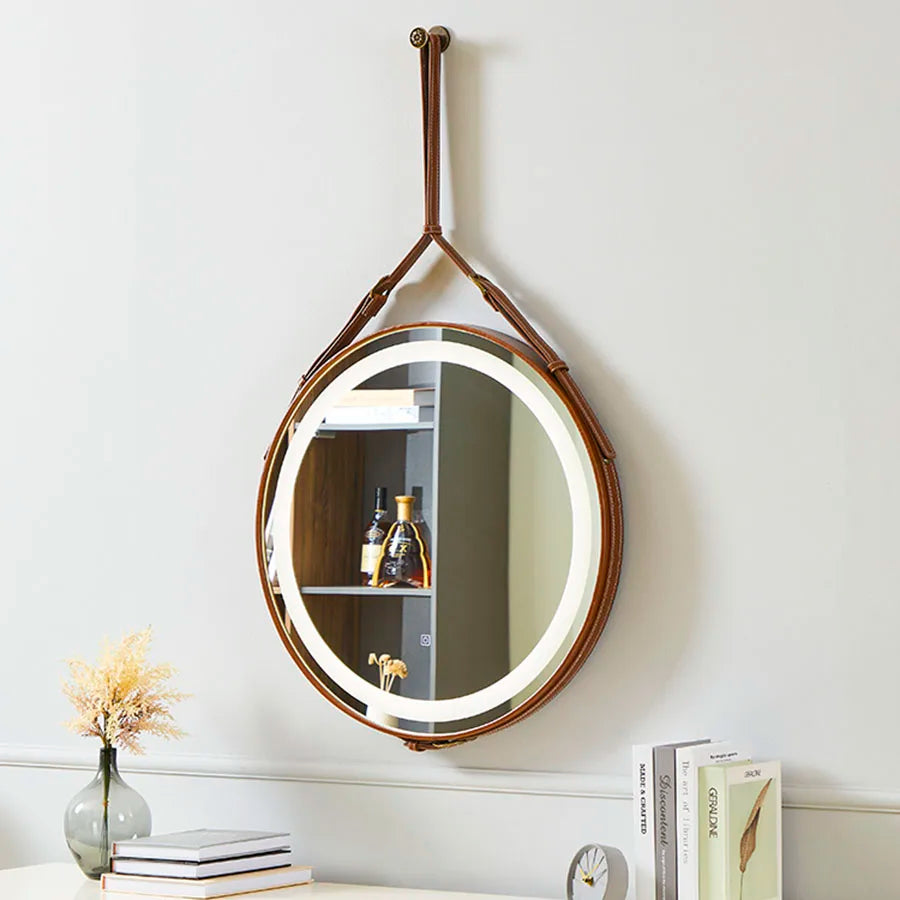 Round wooden decorative mirrors for interior decoration - view 3