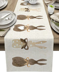 Linen table runner patterns rabbit heart Easter - 33X90CM(1.1X3FT