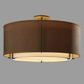 Chinese led ceiling lamp in soft decorative fabric - Chocolat / DIAMETER 400MM / 21-30 W