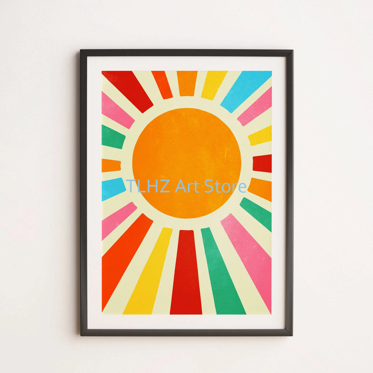 Wall art with floral quotations and colorful dog patterns - 20X30cm Unframed / 9