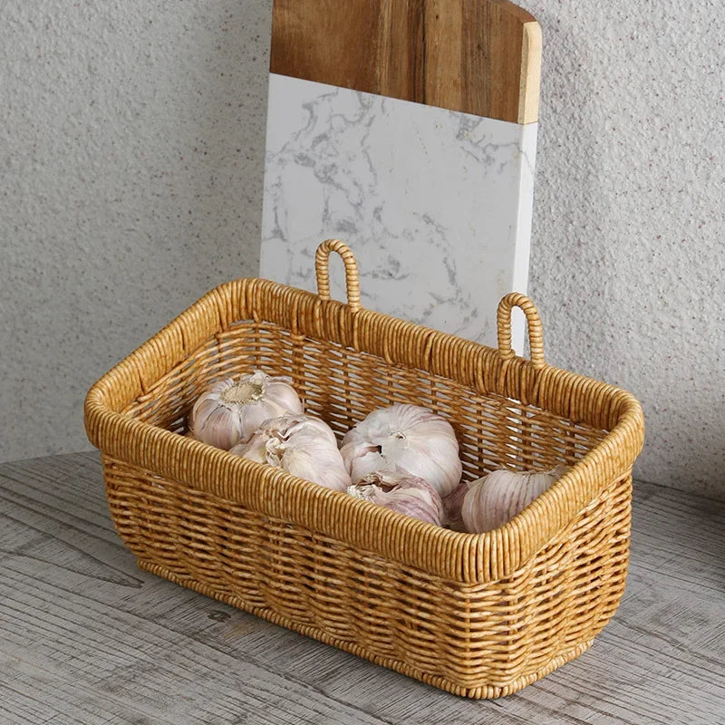 Wall storage basket hand woven decorative and practical - view 3