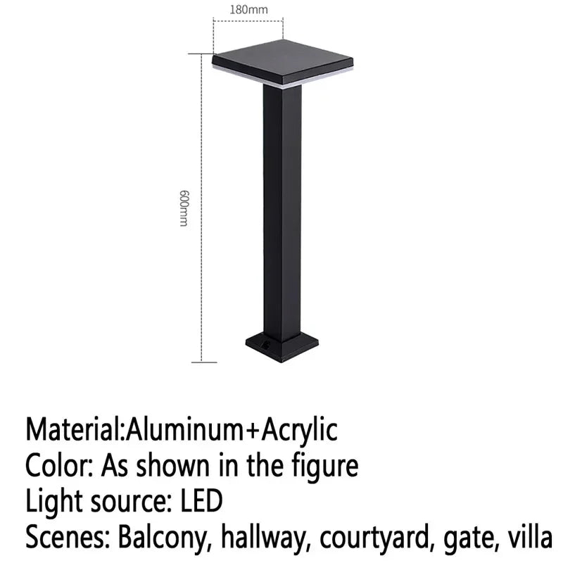 Led outdoor lamp for garden and courtyard - Q  H60CM Electric