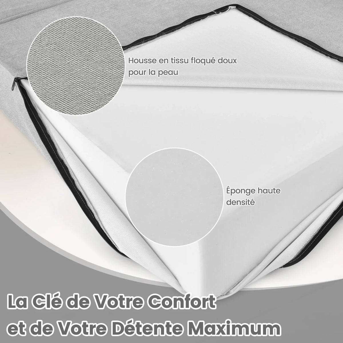 3 in 1 folding sofa bed, folding mattress, foam extra thick (15cm), sofa bed, floor mattress, folding mattress, guest mattress - view 4