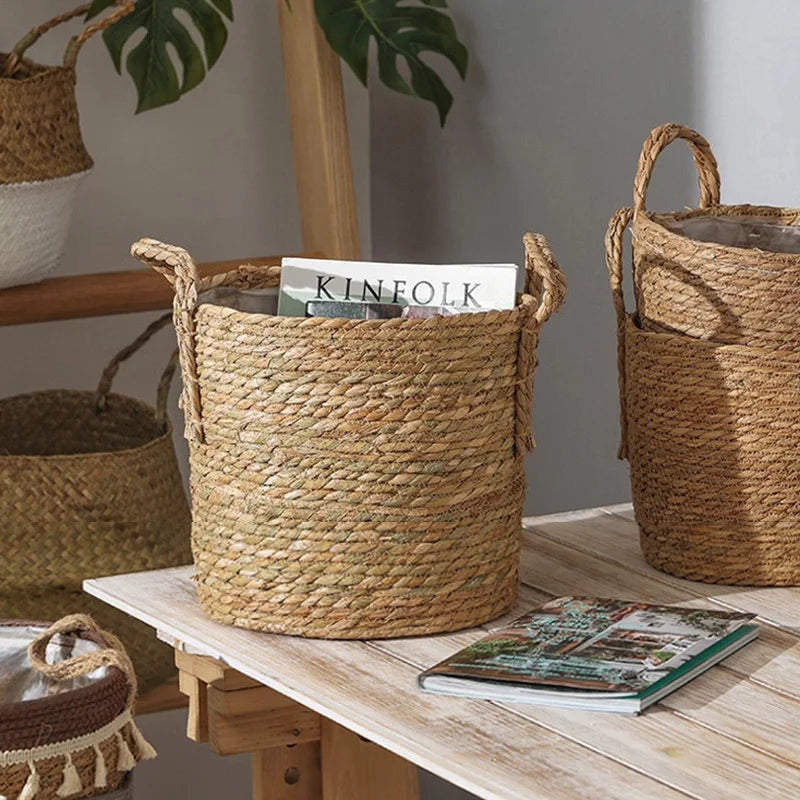 Wicker storage basket for various items and plants - view 2
