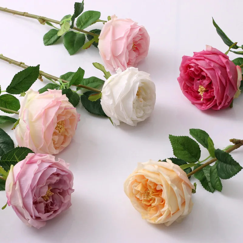 Artificial silk flower branch for festive decorations and wedding