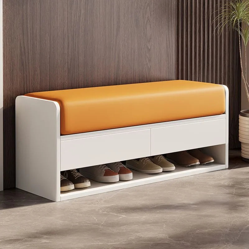 Nordic wooden changing stool with integrated storage - view 3