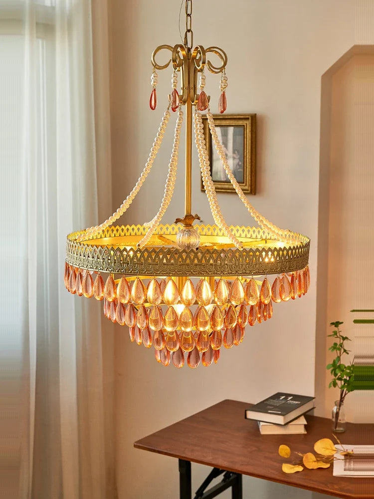Crystal led chandelier in the shape of water drop 2024 for elegant lighting - view 6