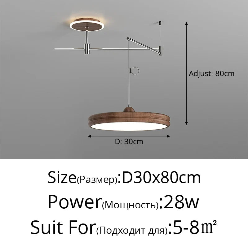 Smart toggle chandelier for bar and restaurant - A-30cm / 3 Colors No Remote