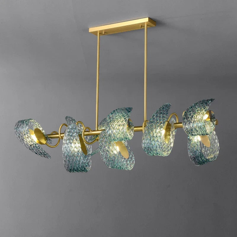 Hanging chandelier in glass crystal modern lighting for interior - view 2