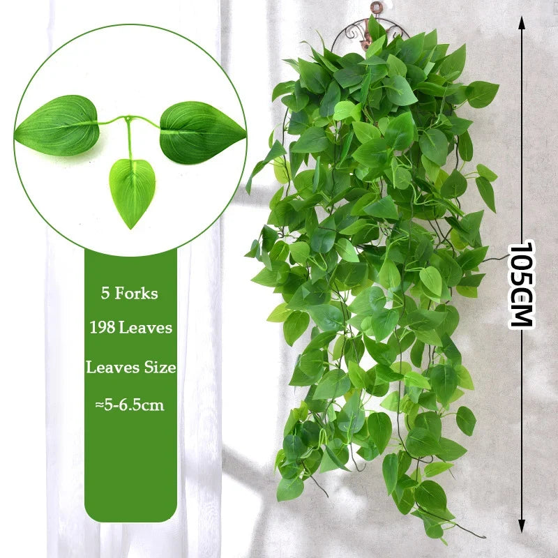 Hanging Artificial Plant Vine, 105 cm, for Indoor and Outdoor - Loulou luo