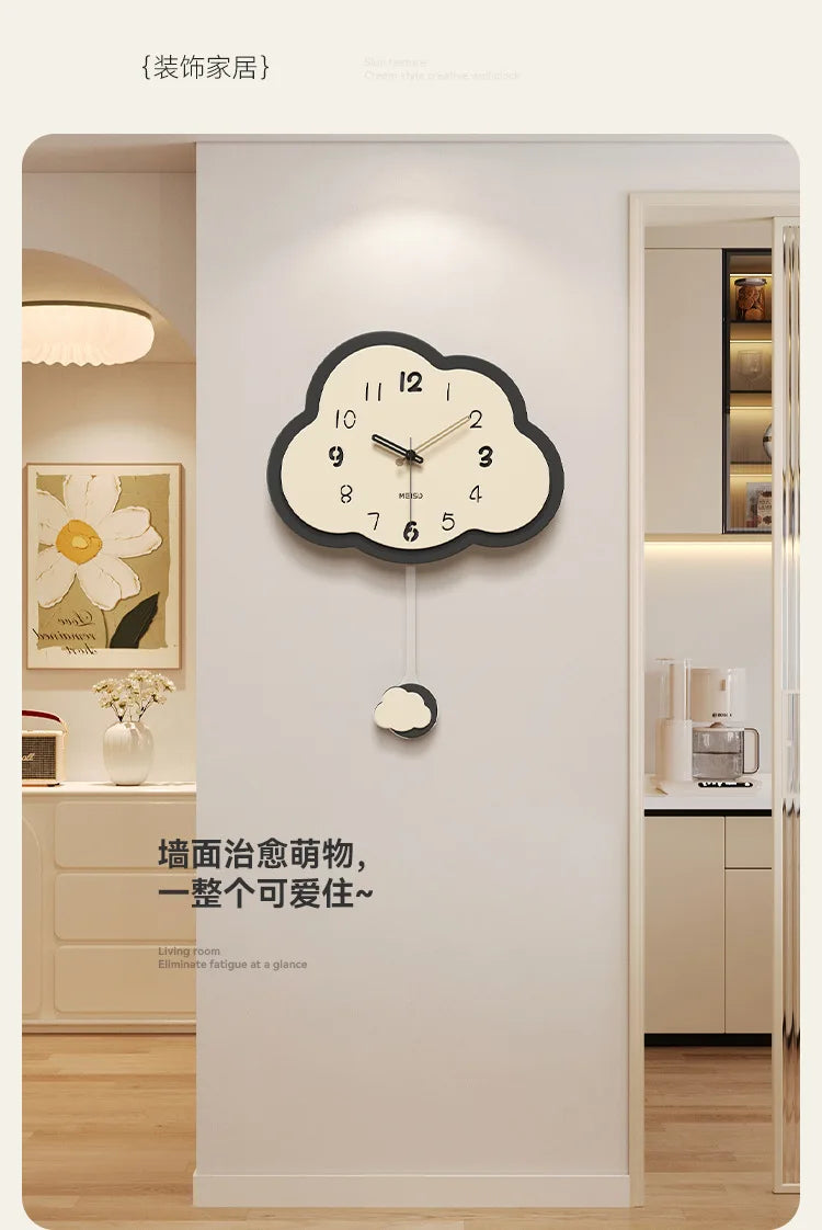 Creative retro cloud clock simple and light decoration - view 2