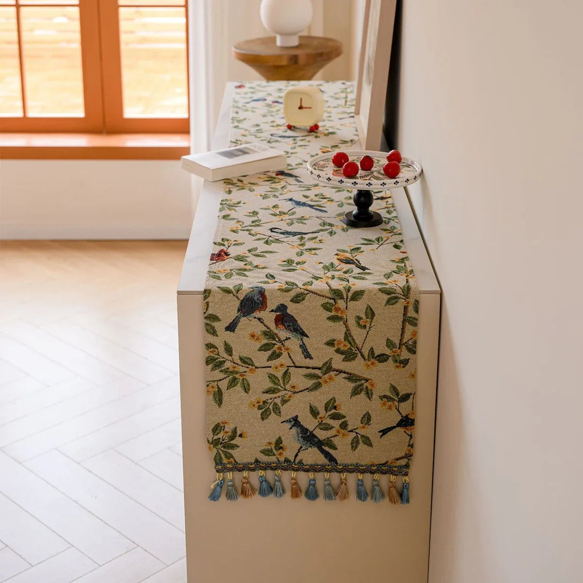 Jacquard table runner champetre animal motifs pommon - view 5