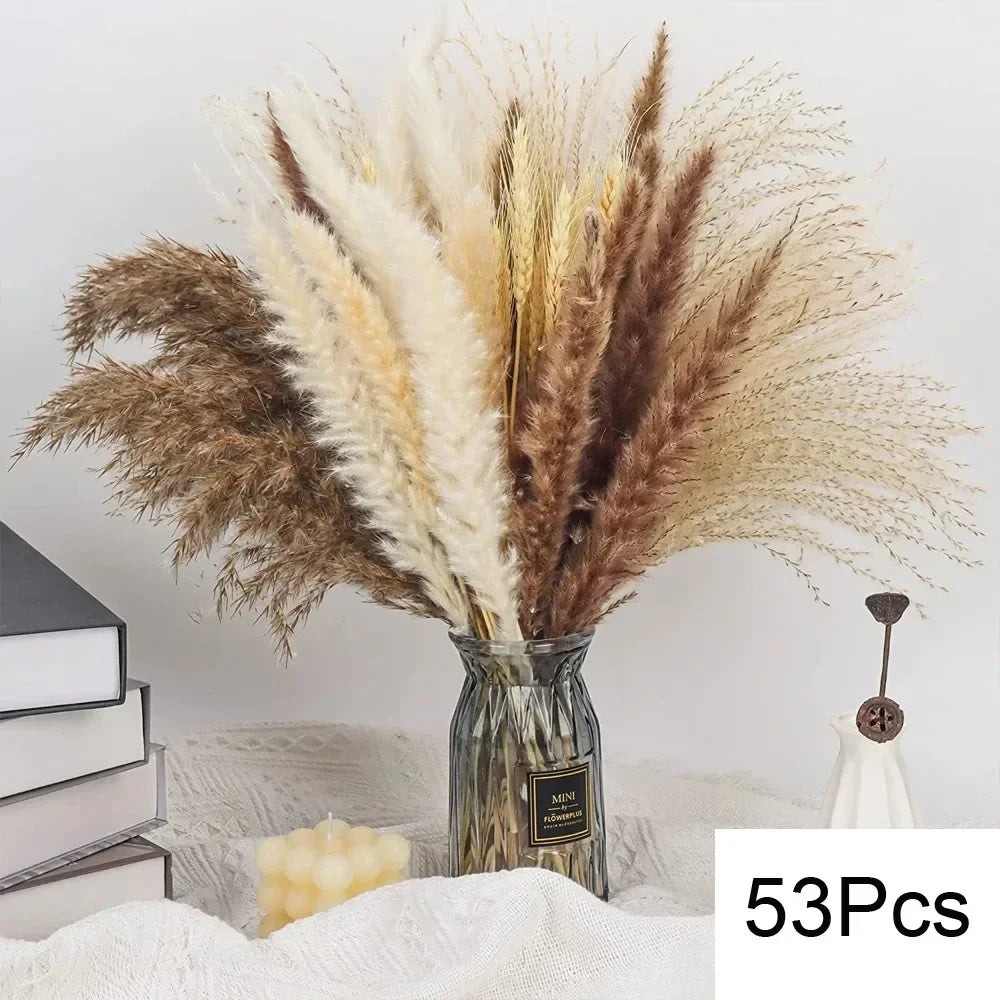 100 bouquets of grass of pampa for bohemian wedding decoration - H