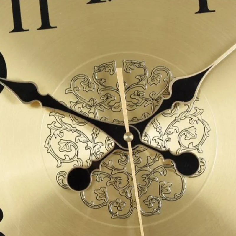 Vintage wooden wall clock elegant design silent luxury decor - view 4