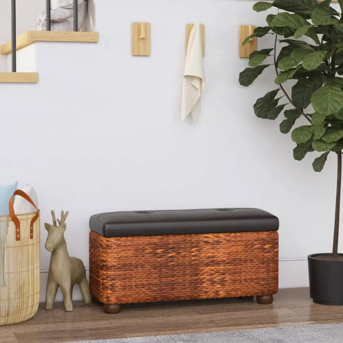 2PCS Storage Benches with cuship for Living Room Entryway Storage Ottoman for Blankets, Storage Toys rtan Woven