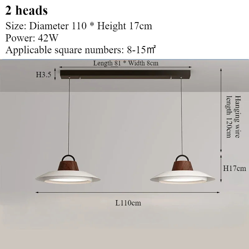 Modern nordic creative chandelier for interior decoration with led lights - White 2 Heads-40cm / Cool Light