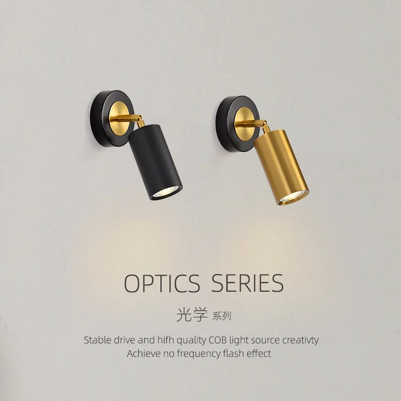 Modern rotary wall sconce adjustable for reading and study
