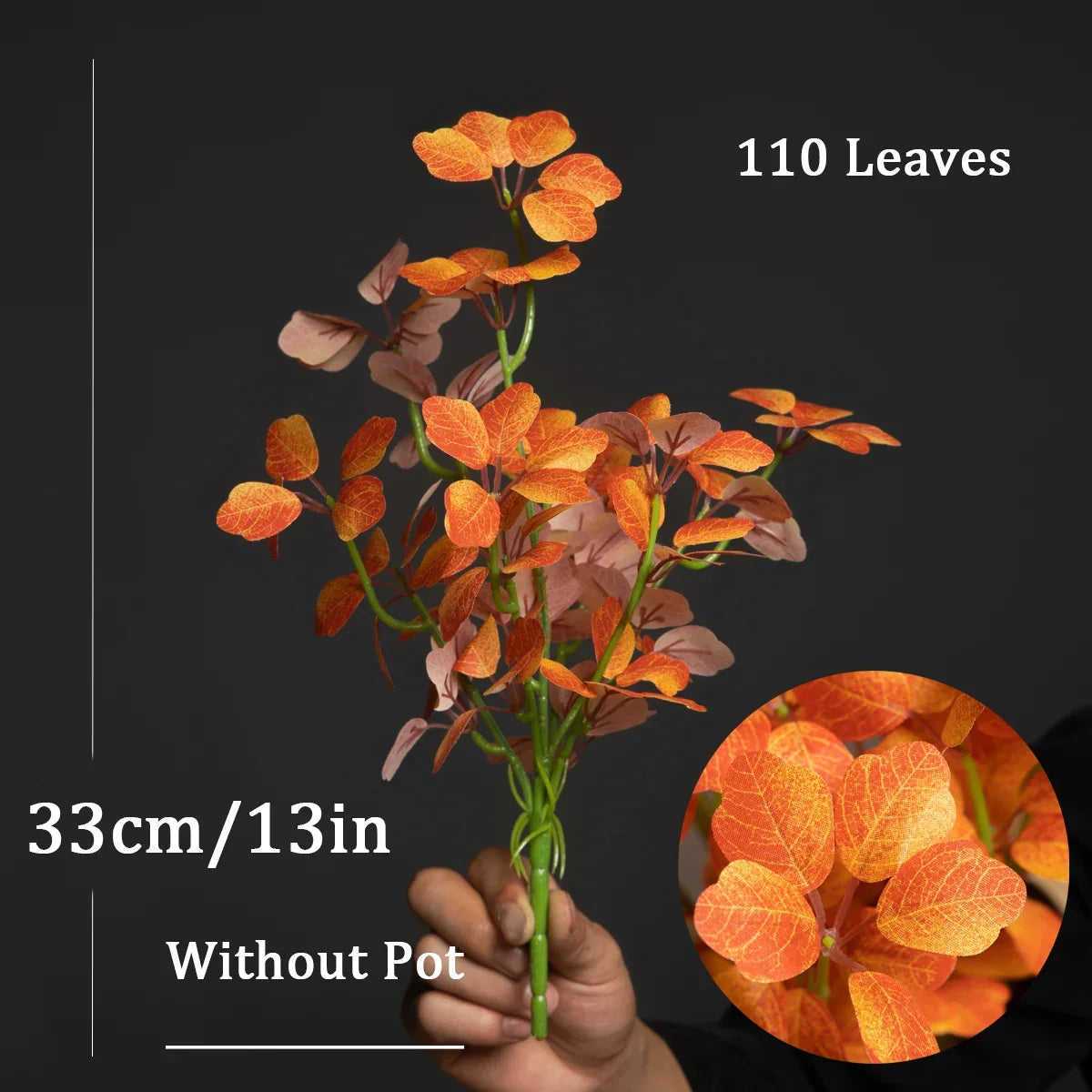 Artificial plants of four-leaf clover for interior decoration - Orange