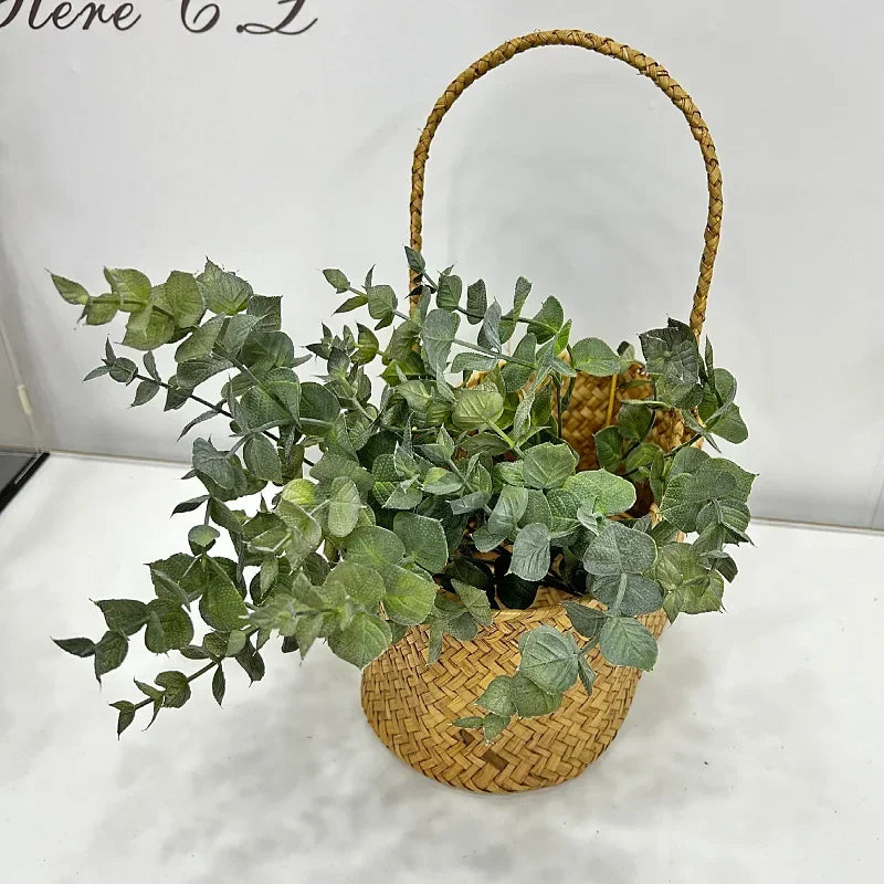 Artificial green plants decoration eucalyptus leaves for indoors - view 4