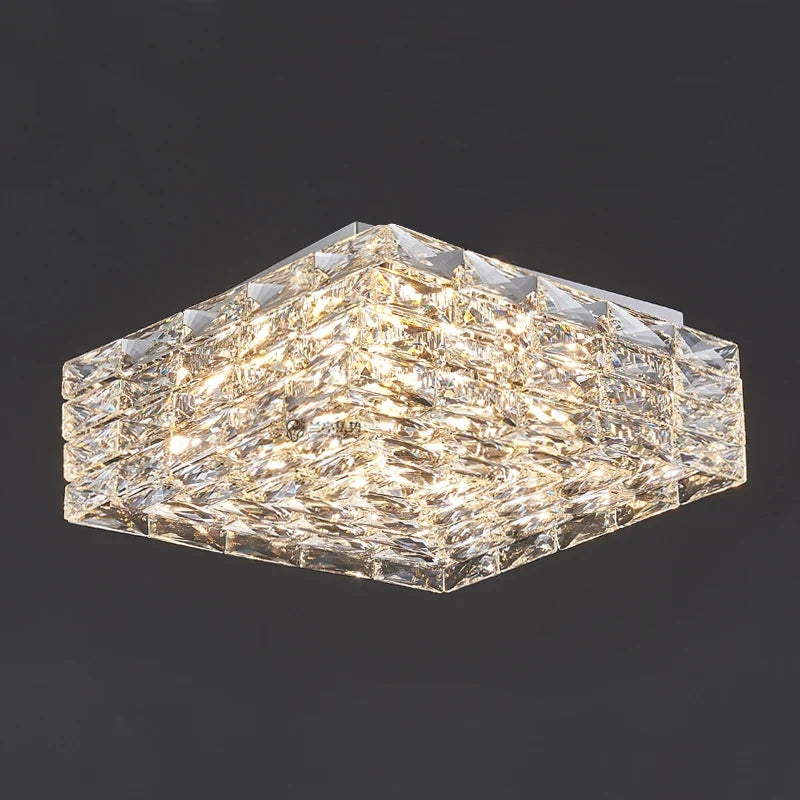Stainless steel ceiling and modern creative design crystal square - view 4