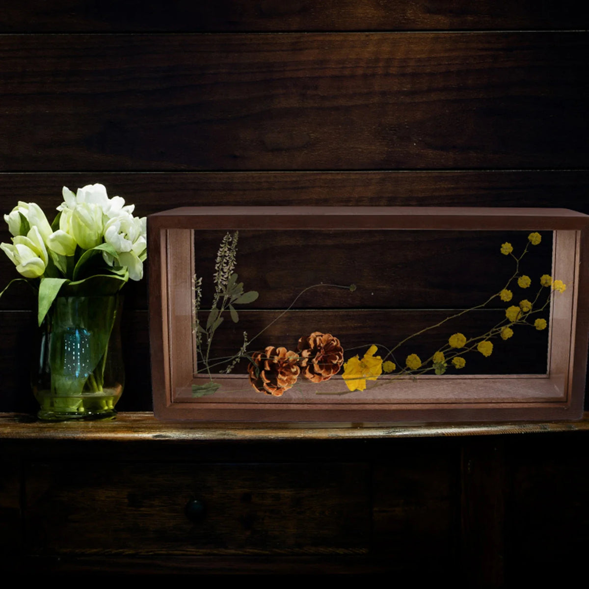 Frame photo shadow box for dried flowers and souvenirs - view 3