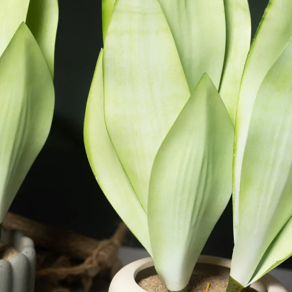 Artificial tropical plant with orchid leaves for interior decoration - view 4