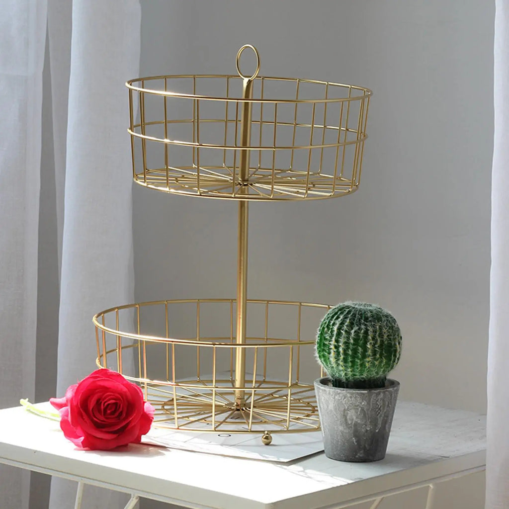 Fruit baskets and decorative bread bowl for kitchen and table - Gold