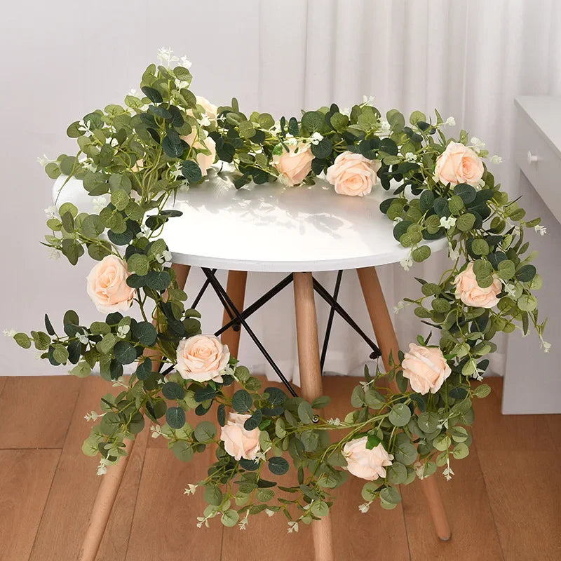 Artificial decorative plants vines and eucalyptus