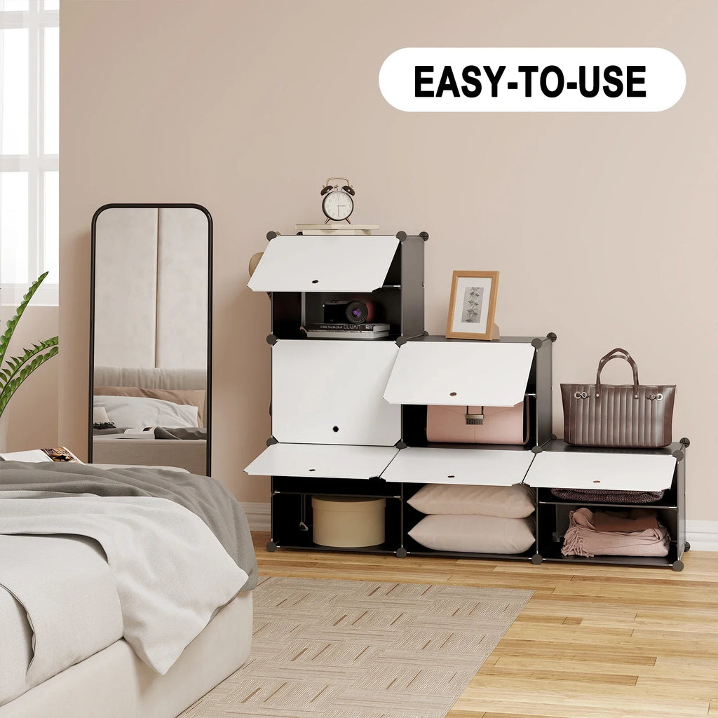 Shoe storage box with 6 plastic modular compartments - view 5