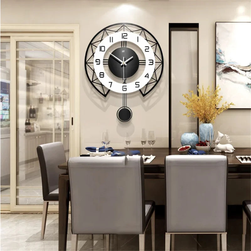 Creative design silent wall clock for interior decoration - view 2