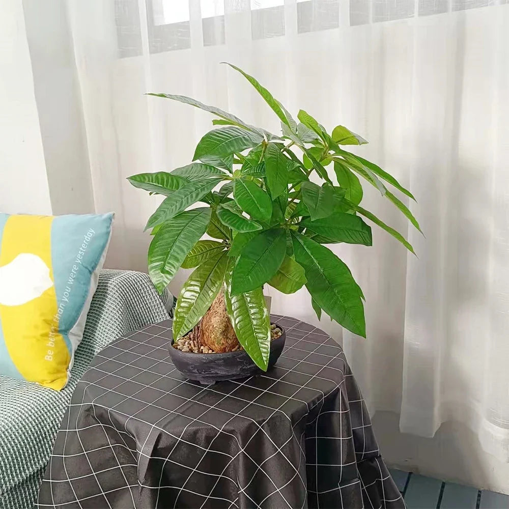 Artificial tree monstera pot fake tropical plants interior decoration - view 4