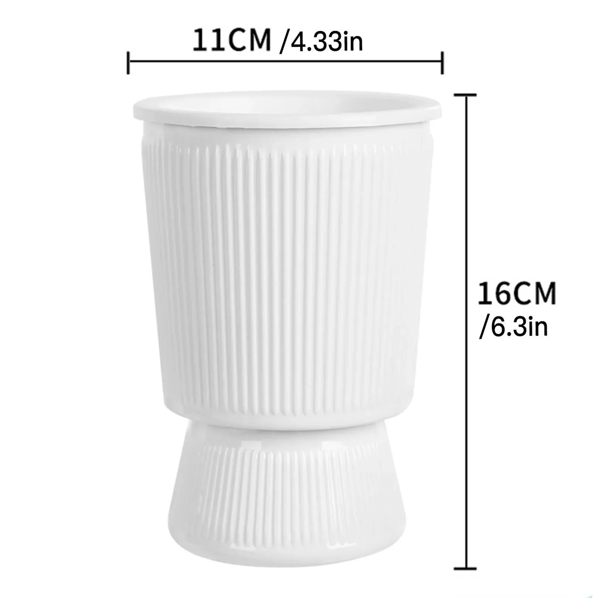 Hydroponic flower pot with automatic garden decoration - Pure white