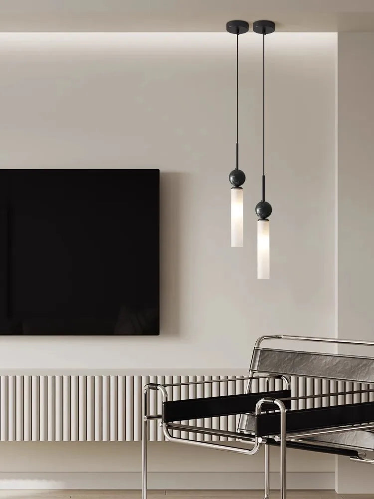 Marble and copper wall sconce for interior decoration - view 4
