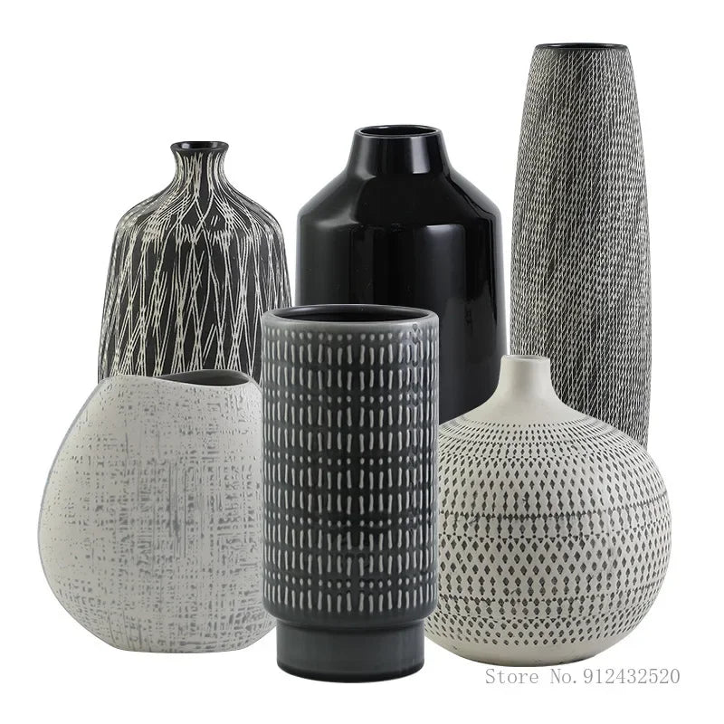 Geometrically Shaped Ceramic Flower Arrangement, Home decor, Dining Room Bedroom Living Room Office decor Creative Art Vase, 1Pc - view 5