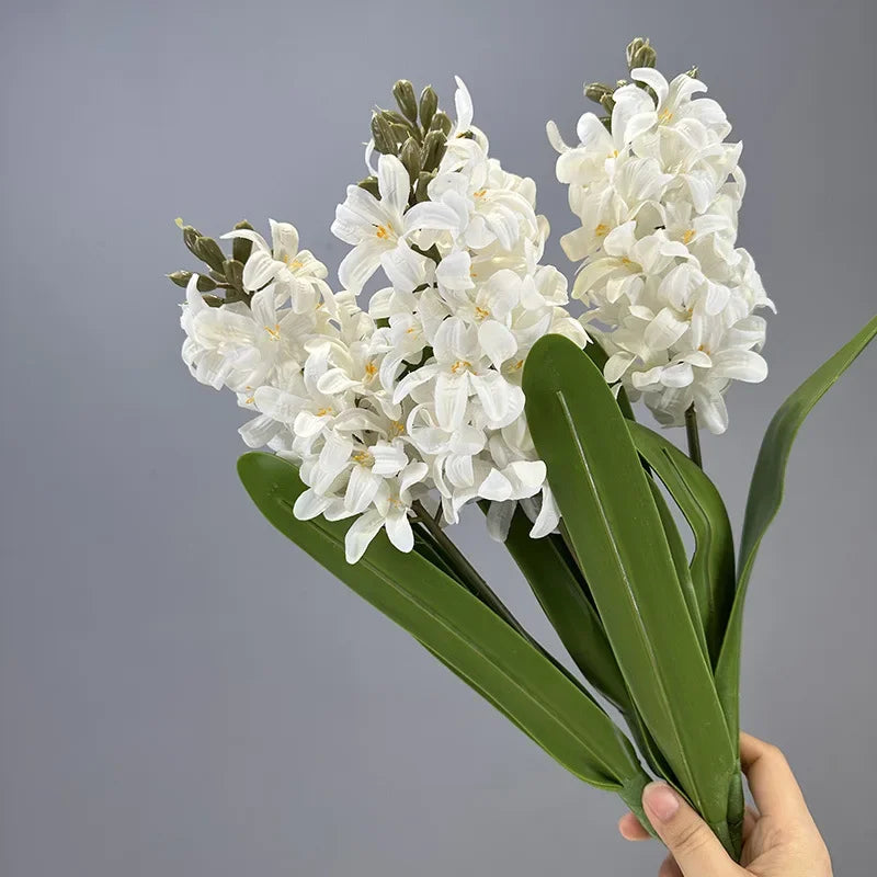 Set of 2 artificial flowers in realistic hyacinths for interior decoration - view 4
