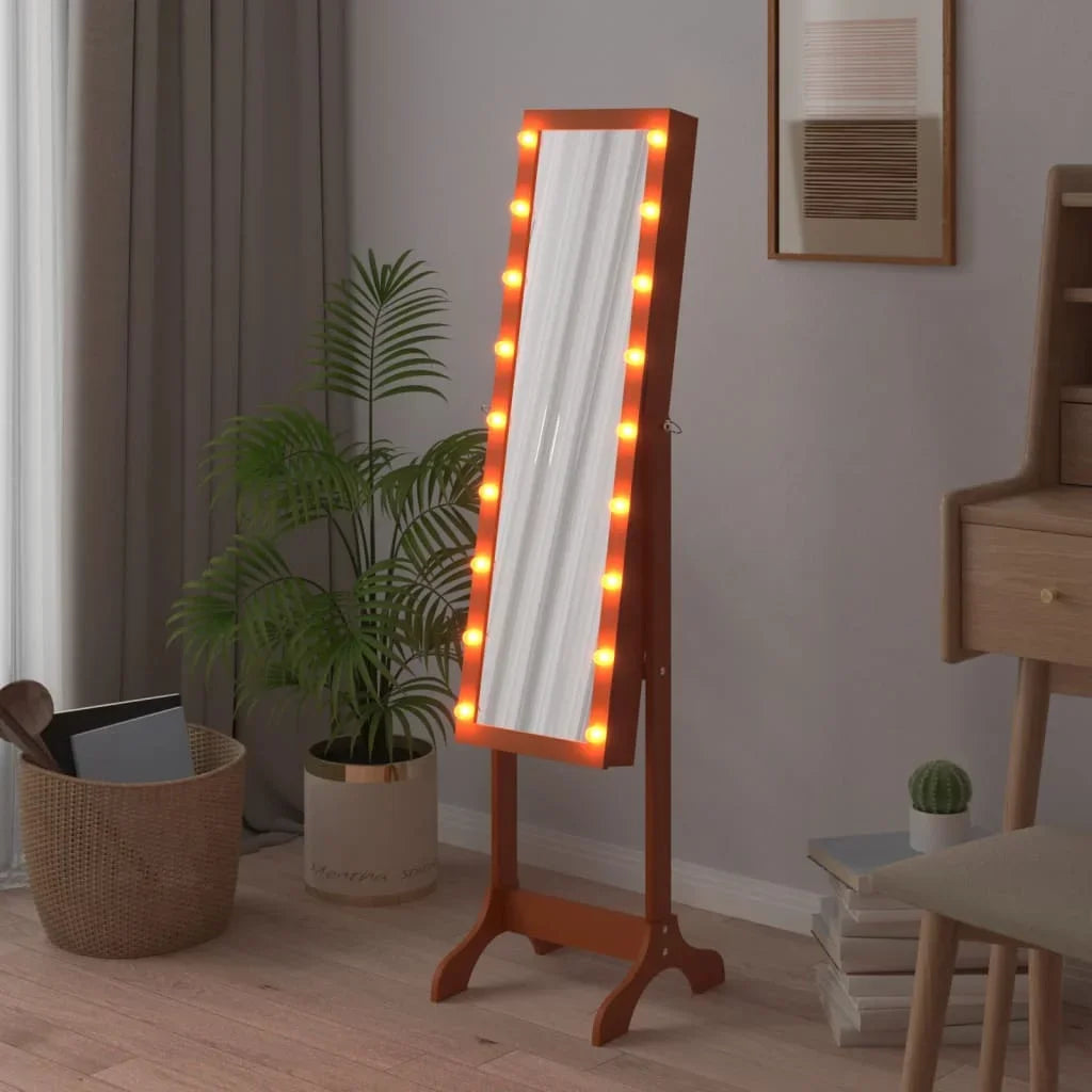 White floor mirror with LED 34x37x146 cm, home decoration wall decorative living room decoration - view 3
