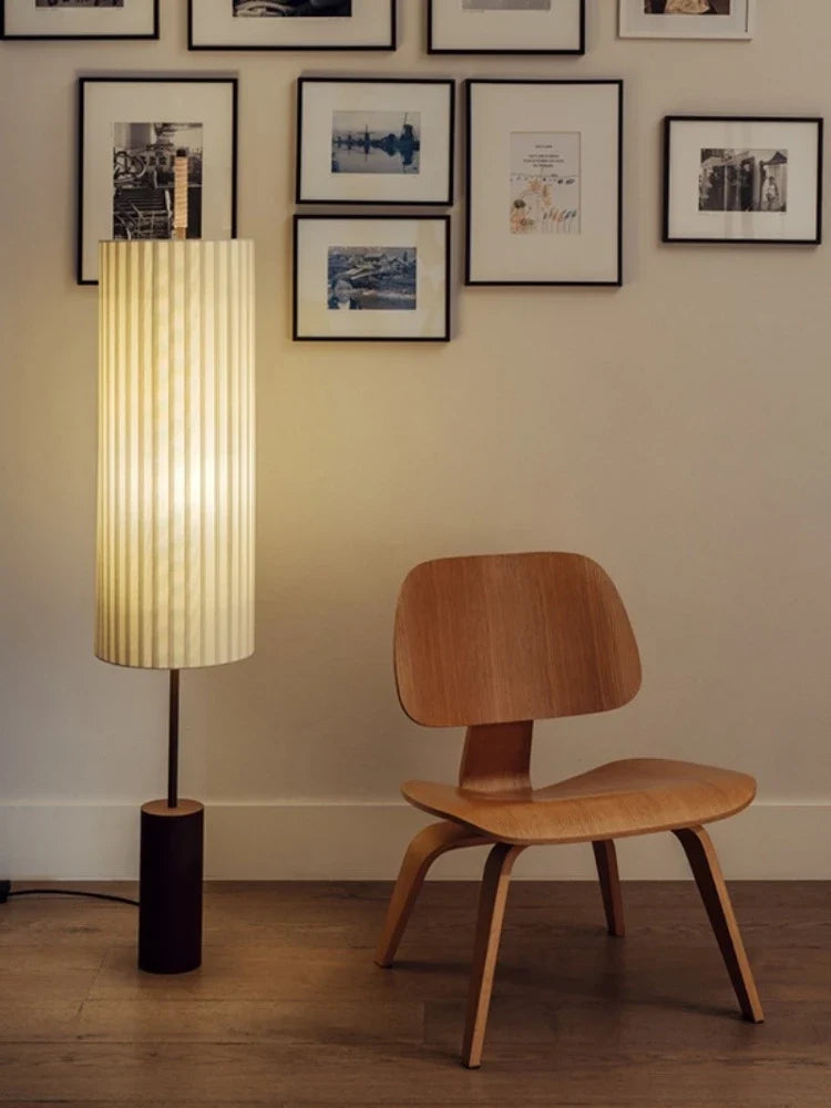 Japanese floor lamp creative design in fabric - view 3