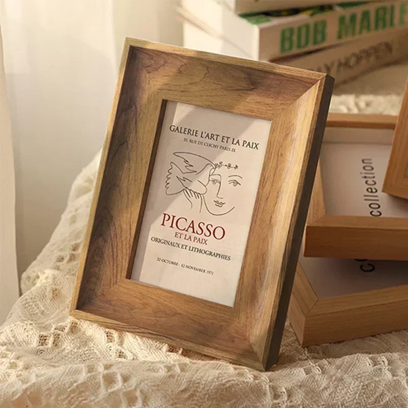 Elegant vintage wooden picture frame for wall and table decoration - view 3
