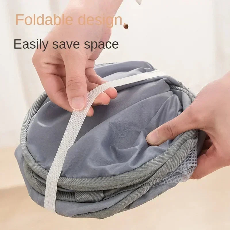 Durable Collapsible Laundry Basket, Mesh Pop Up Laundry Hamper With Side Pocket, Foldable Clothes Storage Hamper With Reinforced - view 2
