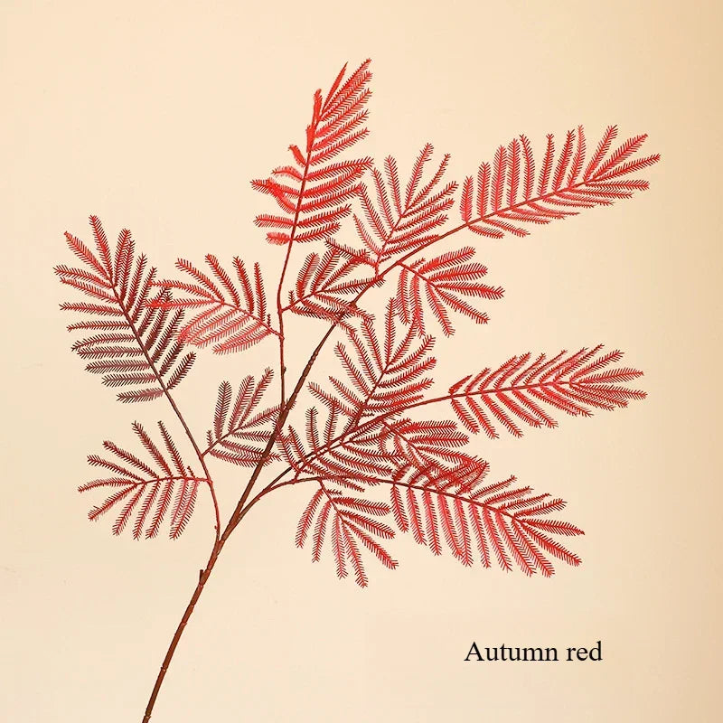 Artificial plant mimosa for rustic decoration and accessories photo - Fall Red