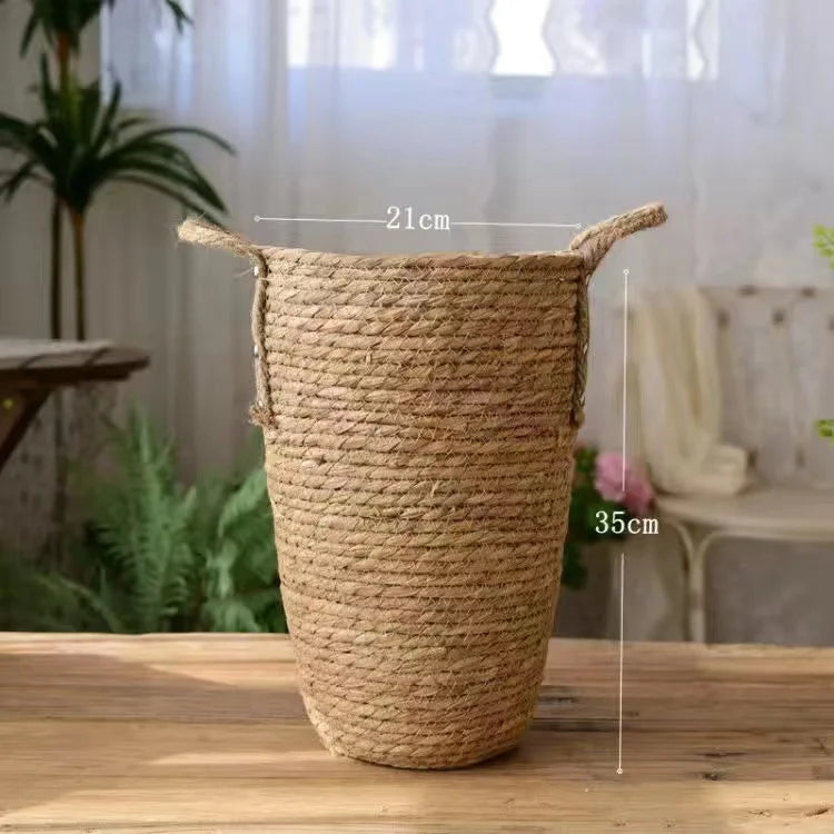 Large wicker basket for garden storage and decoration - Size M 21x35cm / G