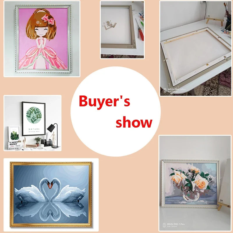 Wooden frame for oil painting and decorative mosaic - view 5