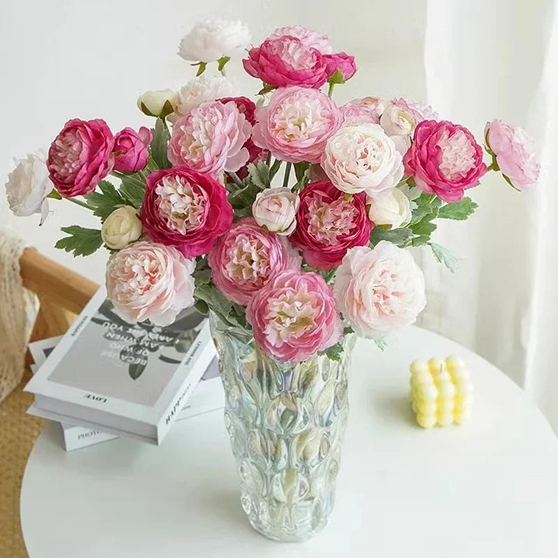 Bouquet of artificial peonies for wedding decoration party - view 2
