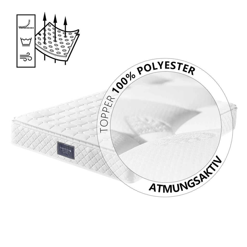 90/140x200cm Spring mattress,7zone cold foam mattress,pocket springs,microfiber cover topping,hardness level H3,25cm height - view 2
