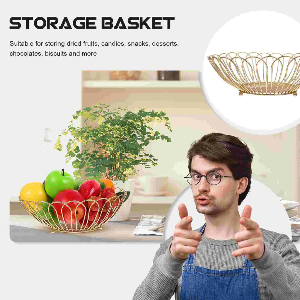 Iron storage shelves for multifunctional plates and fruit - view 6