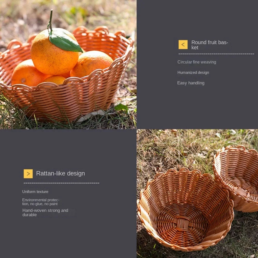 Wicker round basket for storing various objects - view 4