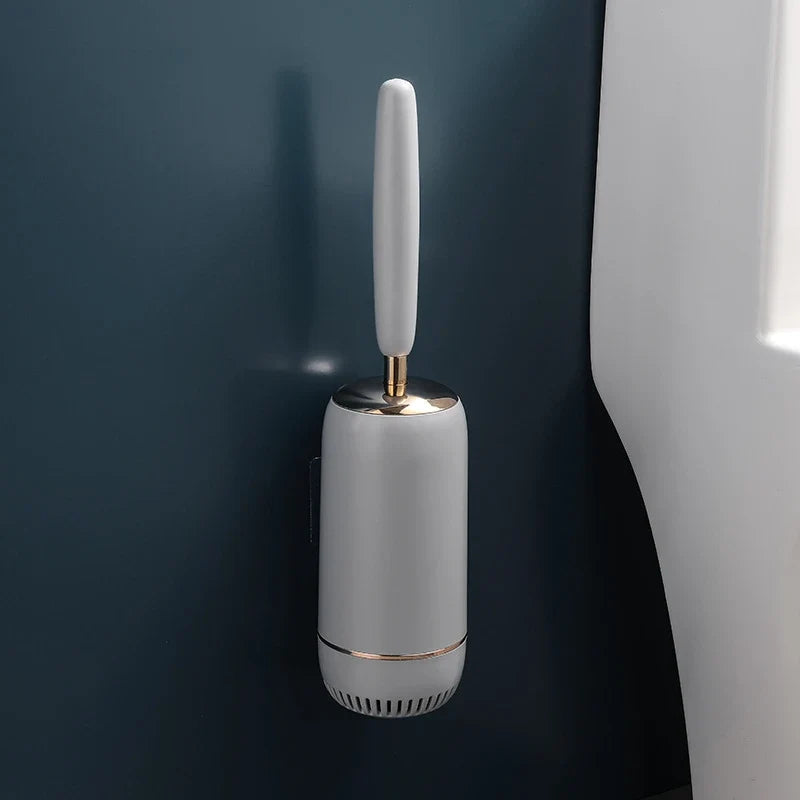 Wall toilet brush without silicone perforation with long handle - view 6
