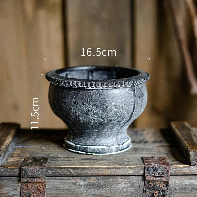 Rustic pottery gardeners for interior and exterior decoration - 52