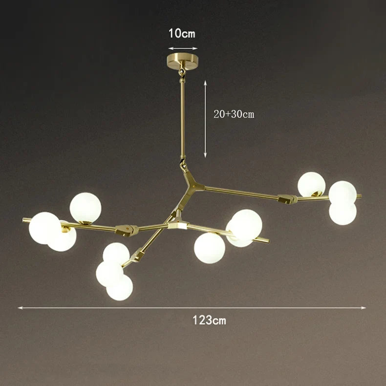Modern pendant light interior lighting minimalist design dimmable decorative - Gold 12 Heads / Warm White