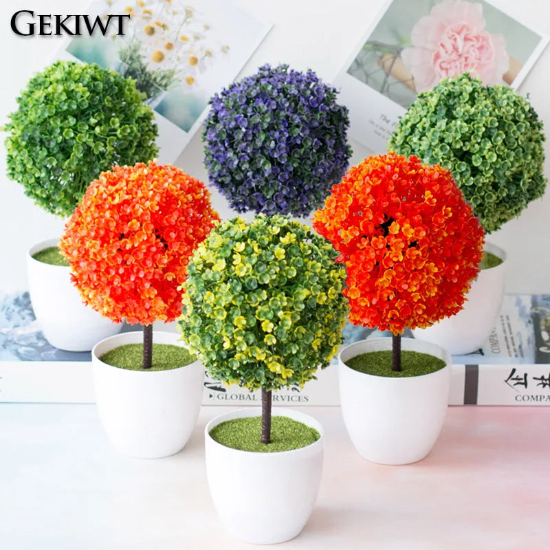 Bonsai artificial tree with flowers for interior decoration